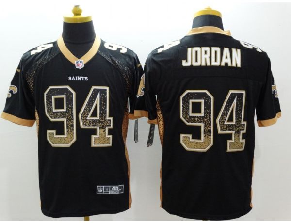 New Orleans Saints 94 Jordan Black drift fashion jerseys